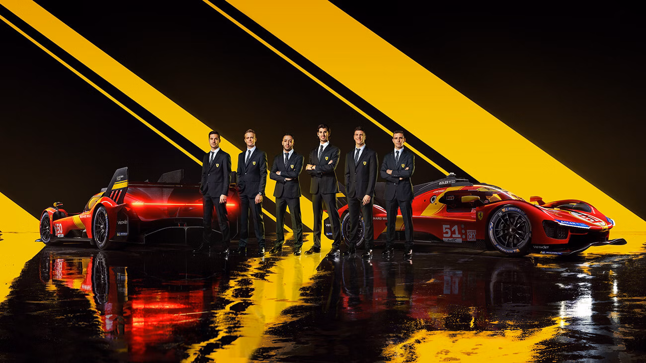 Ferrari officially announces its crews for taking on the 2023 season in the Hypercar class of the FIA World Endurance Championship in the 499P that was officially presented at the Finali Mondiali in Imola.