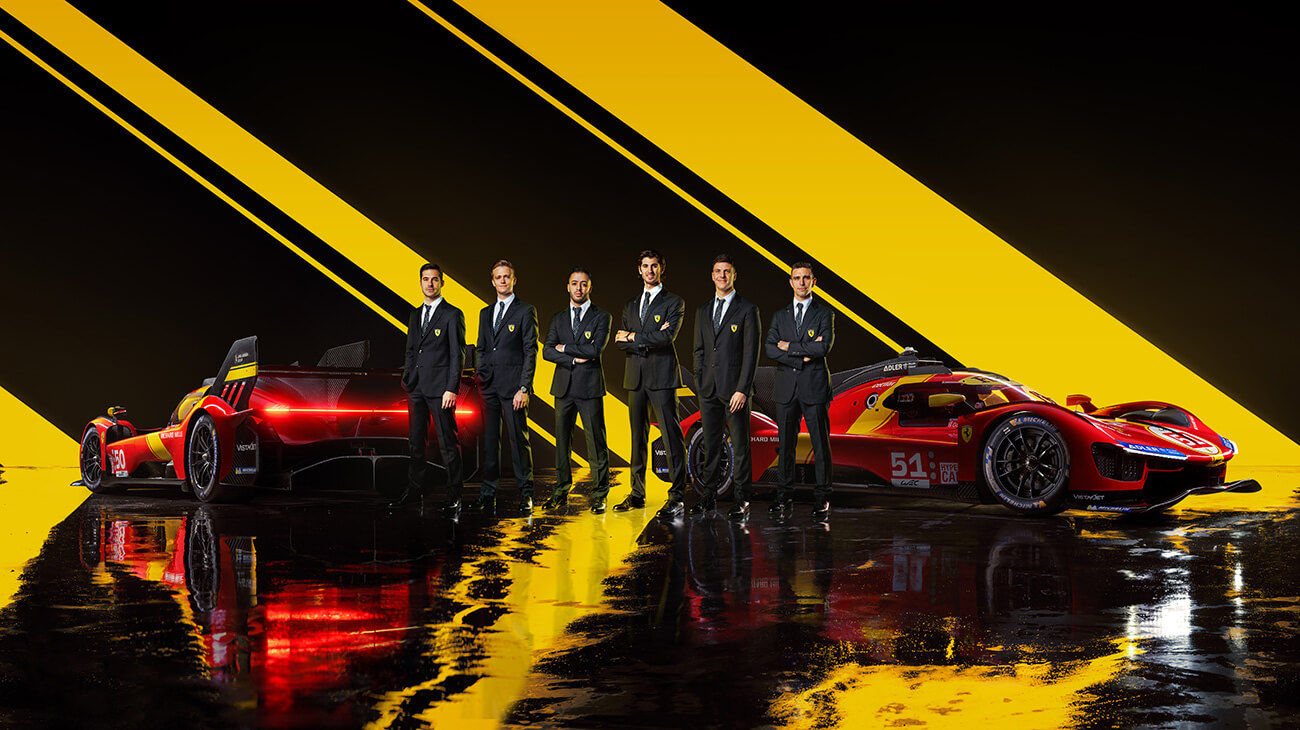 Ferrari officially announces its crews for taking on the 2023 season in the Hypercar class of the FIA World Endurance Championship in the 499P that was officially presented at the Finali Mondiali in Imola.