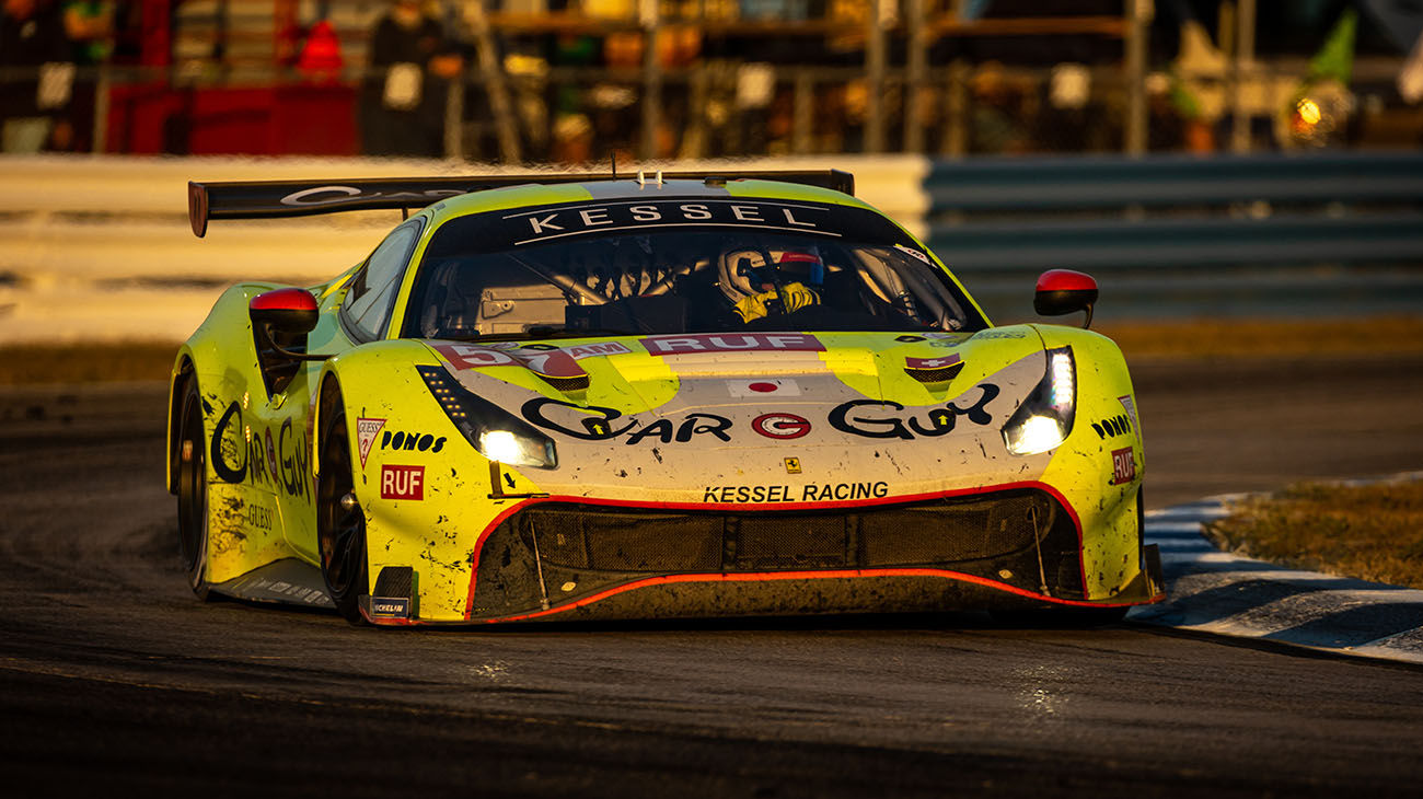 The opening race of the FIA WEC 2023 concluded with Kessel Racing’s Ferrari 488 GTE third after 219 laps at the 1000 Miles of Sebring.