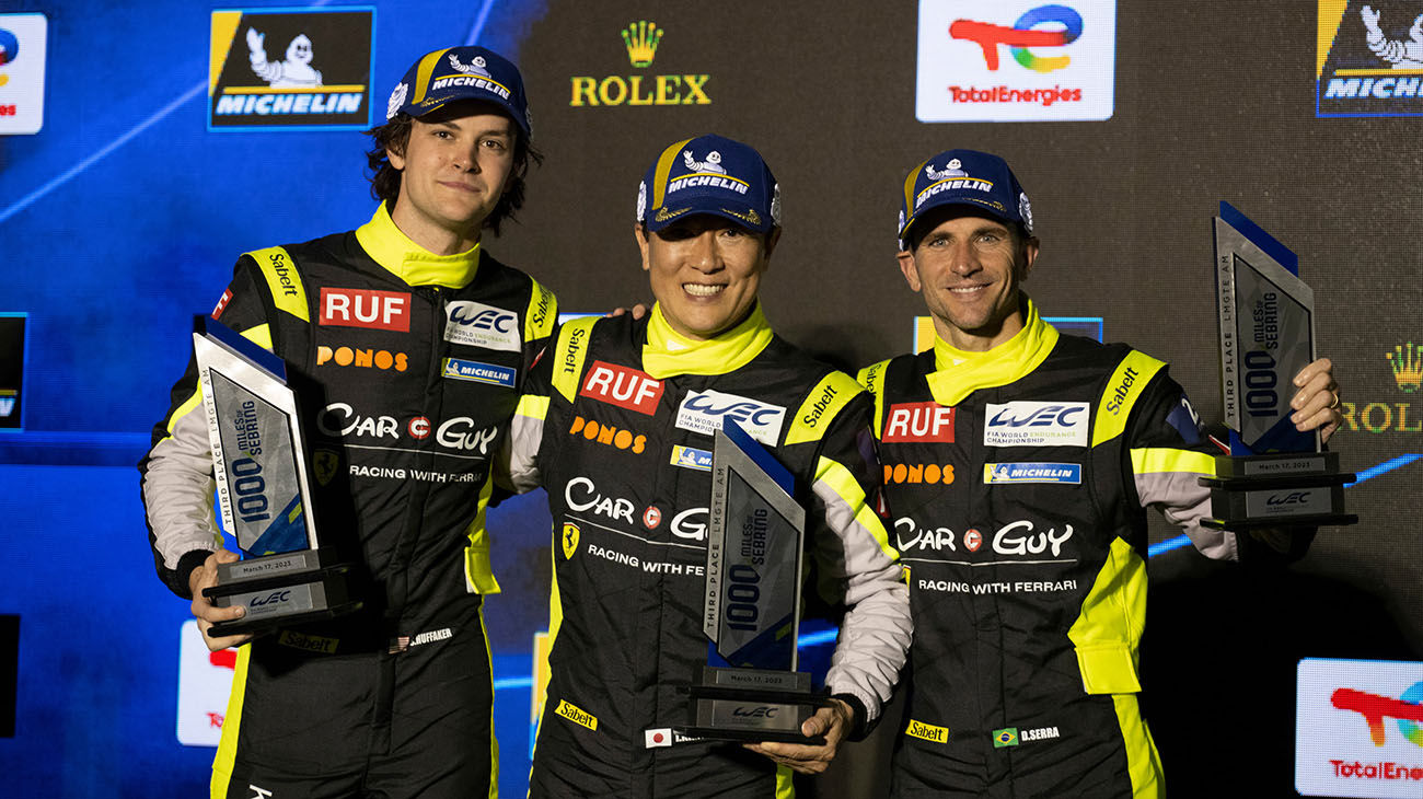 The 1000 Miglia held in Florida on the occasion of the first act of the FIA WEC goes on file with three Ferrari 488 GTEs in the top-5. 