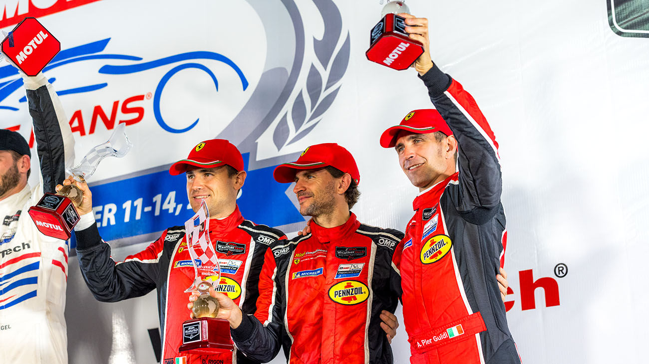 Ferrari comments from the podium