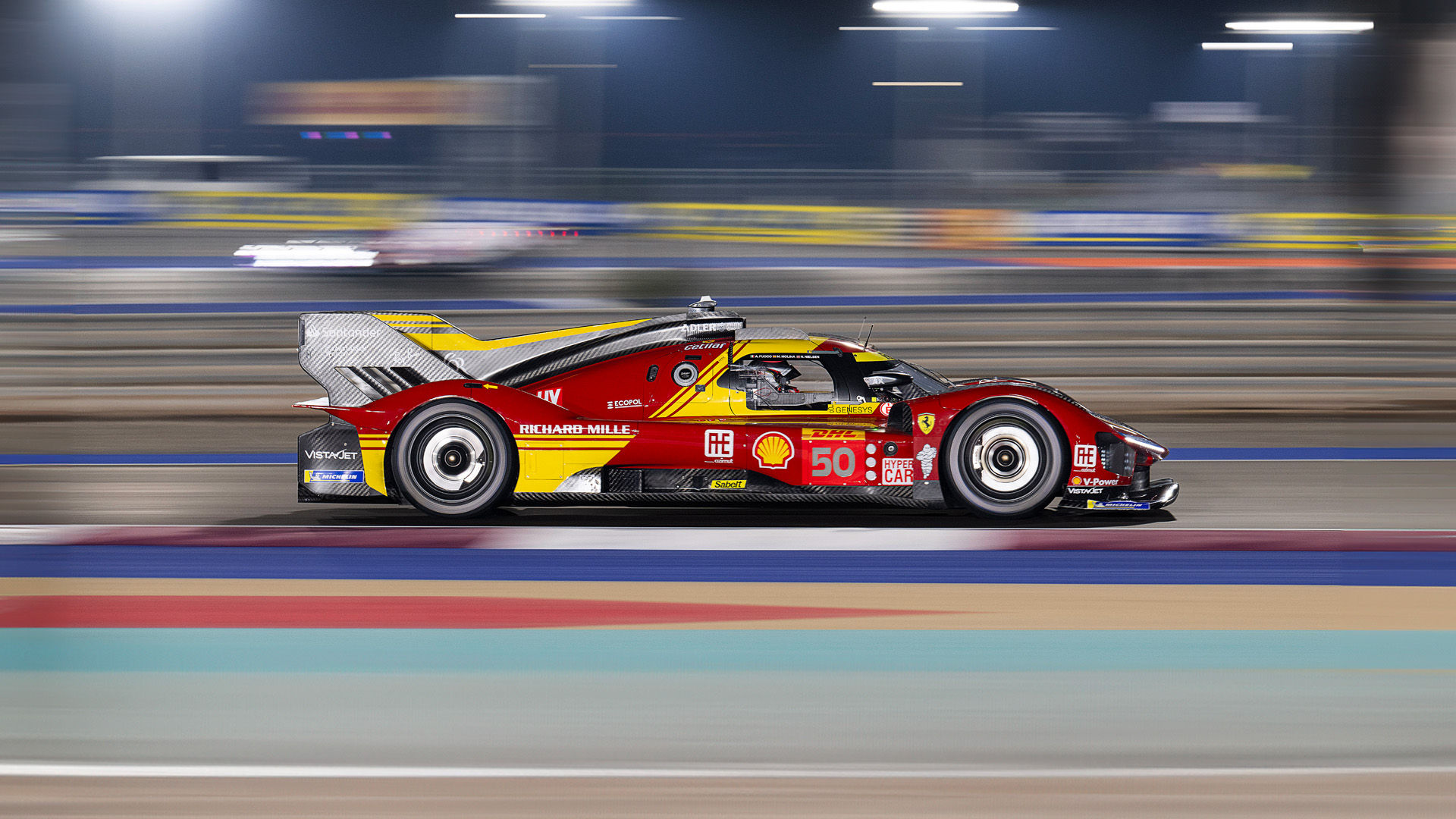 フェラーリ 499P #50 6位 WECカタール2024 Molina Ferrari 499P #50 6th WEC Qatar 2024 Molina, Nielsen, Fuoco