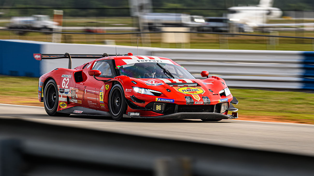 Ferrari ended an up-and-down day on a high note, taking second in both GT3 classes in Saturday’s 12 Hours of Sebring.