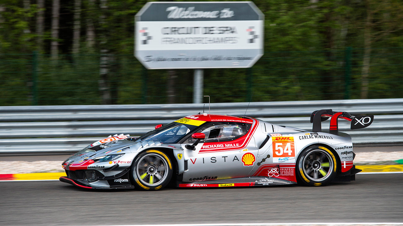 The third round of the FIA World Endurance Championship season, currently underway at Spa, got into full swing with the qualifying session, with Vista AF Corse's number 54 and 55 Ferrari 296 LMGT3s securing seventh and fourteenth places, respectively. 