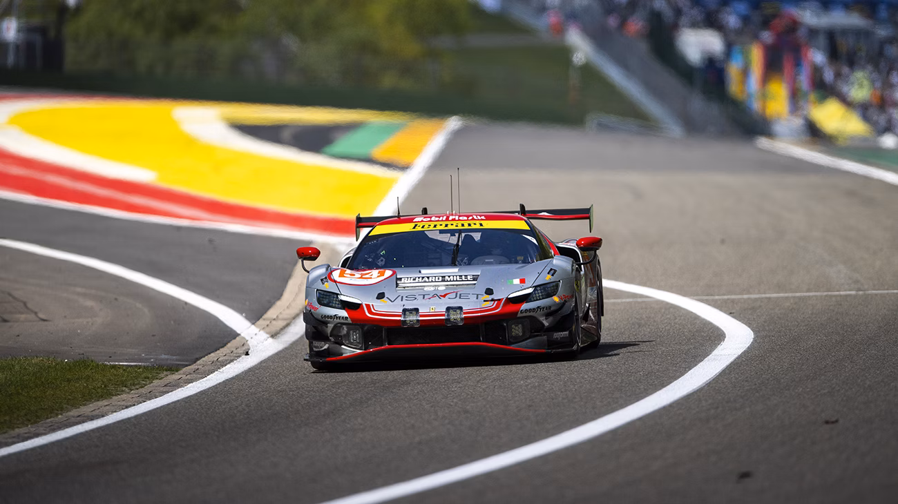 The third round of the 2024 FIA World Endurance Championship season, which took place at the renowned Spa-Francorchamps track, finished with sixth place for the #54 crew made up of Thomas Flohr, Francesco Castellacci and Prancing Horse official driver Davide Rigon, and the #55 car of Simon Mann, François Heriau and official driver Alessio Rovera in thirteenth place.