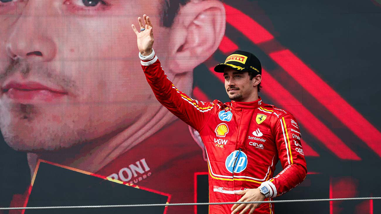 Charles third on the podium and second in the championship