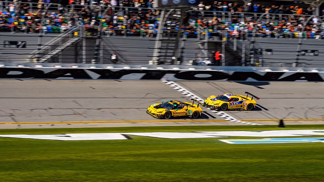 The opening two hours of the 2025 edition of the 24 Hours at Daytona ran caution free, with only a few retirements winnowing the 60+ car field. 