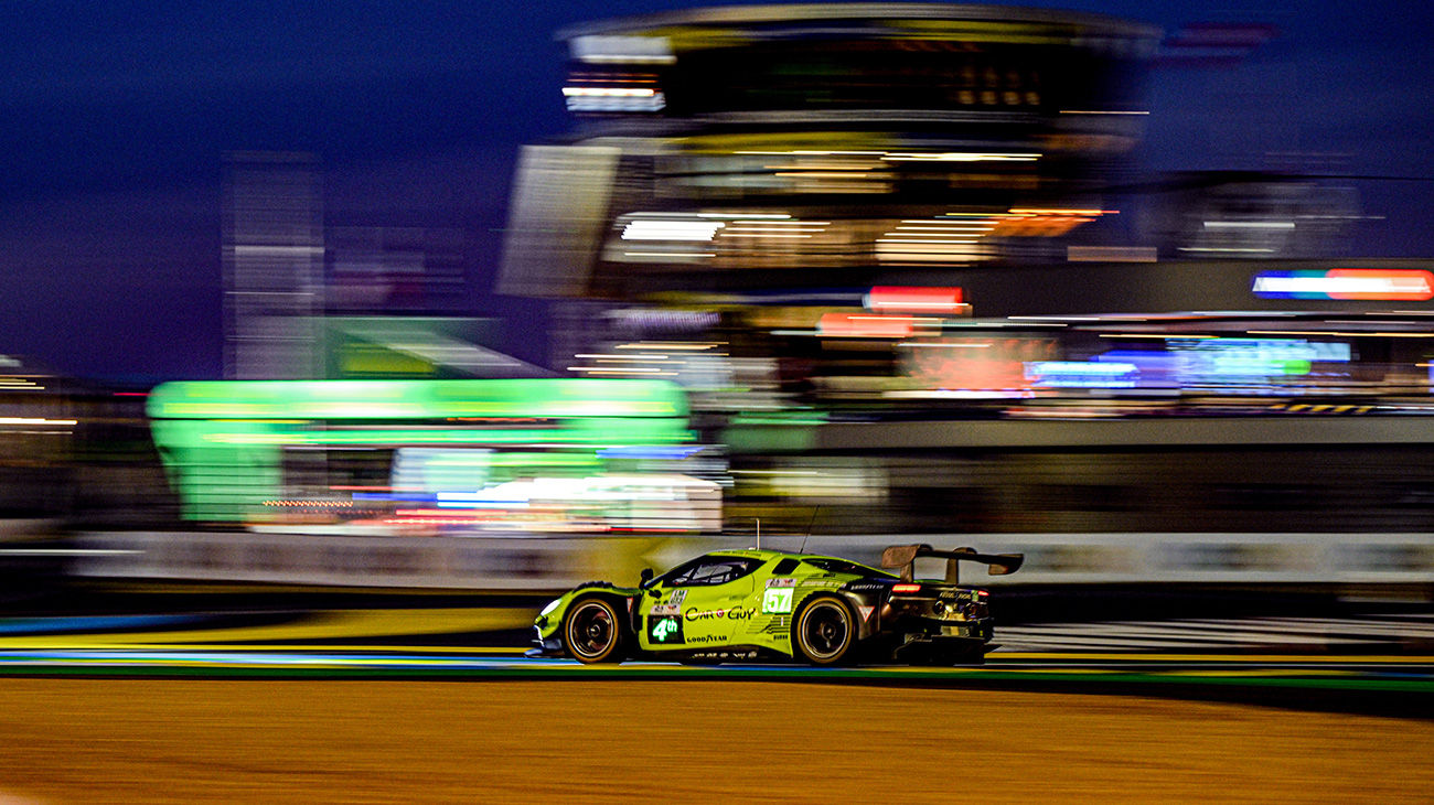 Following the evening qualifying session, track action resumed for the Ferrari 296 LMGT3s during the cooler late hours, with the second free practice held from 10 p.m. to midnight on Wednesday, 11 June.