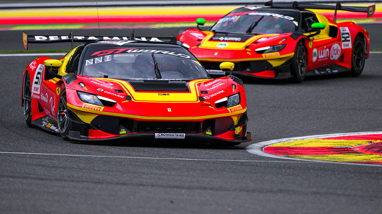 Ferraris on track in 24 Hours of Spa Prologue