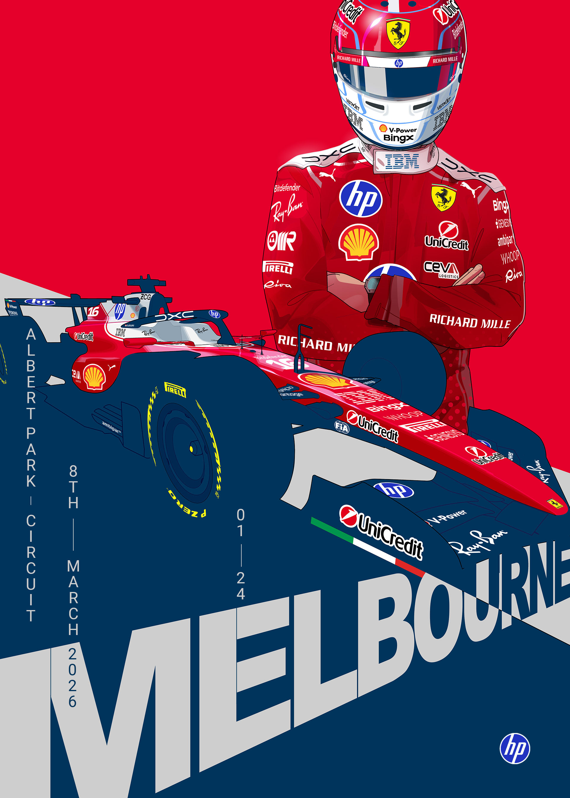Présentoir Scuderia Ferrari Avec 6 Supports - Rouge, Taille XL, Occasion Très Bon état